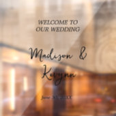 モダンの結婚歓迎鏡デカールの署名スクリプト ウィンドウサイン (シート2)