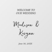 モダンの結婚歓迎鏡デカールの署名スクリプト ウィンドウサイン (シート)