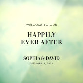 モダンの結婚歓迎鏡デカールの署名スクリプト ウィンドウサイン (シート3)