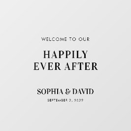 モダンの結婚歓迎鏡デカールの署名スクリプト ウィンドウサイン