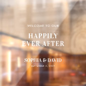 モダンの結婚歓迎鏡デカールの署名スクリプト ウィンドウサイン (シート2)