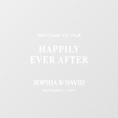 モダンの結婚歓迎鏡デカールの署名スクリプト ウィンドウサイン (シート)