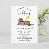 モダンの結婚目的地ローマイタリア 招待状 (スタンド正面)