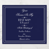 モダンの結婚花婿介添人 リキュールボトルラベル (シングルラベル)