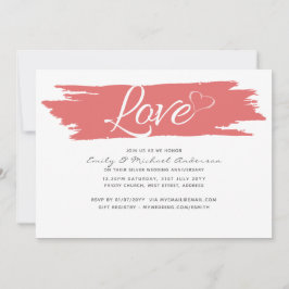 モダンの結婚記念日招待状 – 任意のマイルストーン 招待状