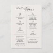 モダンの結婚詳細カード(Taupeのアイコン) エンクロージャーカード (正面)