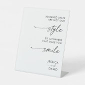 モダンの結婚議席はスタイルではない 台座サイン (正面)