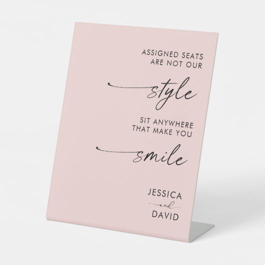 モダンの結婚議席はスタイルではない 台座サイン (正面)