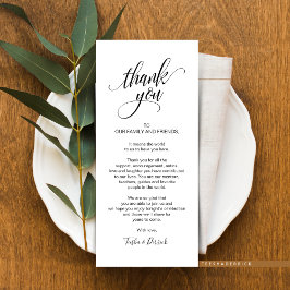 モダンの結婚配置設定サンキューカード プログラム