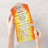 モダンの結婚金ゴールドの引き裂きリターン招待状 オールインワン招待状 (貼ってはがせる)