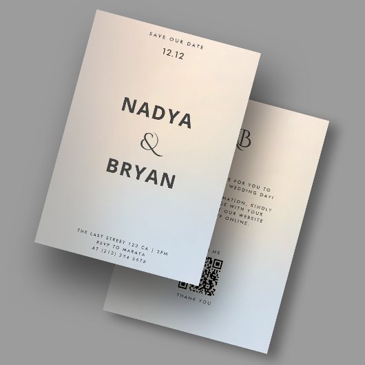 モダンの結婚金ゴールドシルバーセーブ・ザ・デイト 招待状