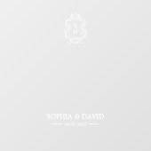 モダンの結婚鏡カスタムイニシャルデカール ウィンドウサイン (シート)