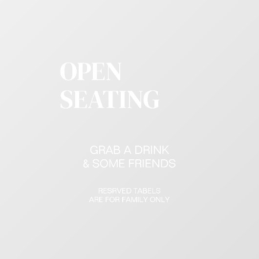 モダンの結婚鏡デカールオープンシーティング ウィンドウサイン (シート)