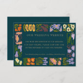 モダンの結婚Boho Chic Website | RSVP QRコード エンクロージャーカード (正面/裏面)