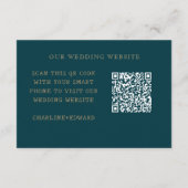 モダンの結婚Boho Chic Website | RSVP QRコード エンクロージャーカード (裏面)