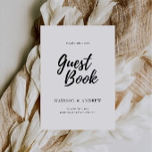 モダンの結婚Guest Book Signテンプレート 招待状