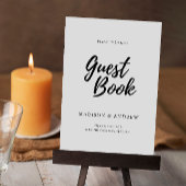 モダンの結婚Guest Book Signテンプレート 招待状