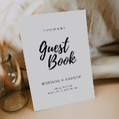 モダンの結婚Guest Book Signテンプレート 招待状