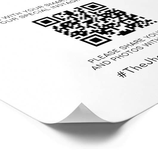 モダンの結婚InstagramストーリーフィルタQRコード記号 ポスター (角)