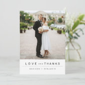 モダンの結婚Photo Collageサンキューカード サンキューカード (スタンド正面)