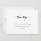 モダンの結婚Photo Scriptサンキューカード ノートカード (裏面)