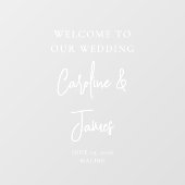 モダンの結婚Welcome Script鏡 ウィンドウサイン (シート)