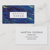 モダンの絵画クリエイティブデザインブルー抽象芸術 名刺 (正面/裏面)