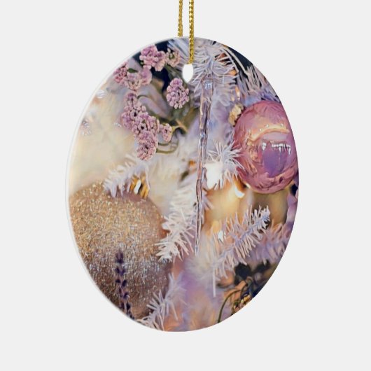 モダンの絵画クリスマスの木の紫色の装飾 セラミックオーナメント (右)