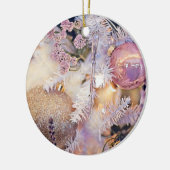 モダンの絵画クリスマスの木の紫色の装飾 セラミックオーナメント (左)