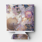 モダンの絵画クリスマスの木の紫色の装飾 缶クーラー (裏面)