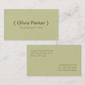 モダンの緑 名刺 (正面/裏面)