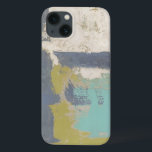モダンの自由な表現の絵画 iPhone 13ケース<br><div class="desc">このモダンで自由な表現の絵画はミーガンMeagherによって作成されました。 紫色、淡いブルーおよび白いブラシの打撃は薄緑の背景にありました。 このプリントのコピーを今日得て下さい!</div>