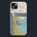 モダンの自由な表現の絵画 iPhone 13ケース<br><div class="desc">このモダンで自由な表現の絵画はミーガンMeagherによって作成されました。 紫色、淡いブルーおよび白いブラシの打撃は薄緑の背景にありました。 このプリントのコピーを今日得て下さい!</div>
