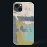 モダンの自由な表現の絵画 iPhone 13ケース<br><div class="desc">このモダンで自由な表現の絵画はミーガンMeagherによって作成されました。 紫色、淡いブルーおよび白いブラシの打撃は薄緑の背景にありました。 このプリントのコピーを今日得て下さい!</div>
