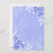 モダンの花葉とオーナメント結婚の 招待状 (裏面)