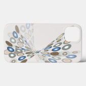 モダンの芸術的な抽象的なデジタル蝶カッコいい Case-Mate iPhoneケース (裏面 (横))