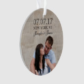 モダンの行%PIPE%の写真の保存日付のオーナメント オーナメント (正面)