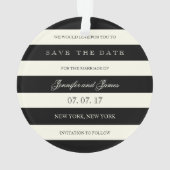 モダンの行%PIPE%の写真の保存日付のオーナメント オーナメント (裏面)