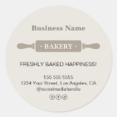 モダンの転がPinベーカリー事業 ラウンドシール (正面)