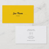 モダンの黄色 名刺 (正面/裏面)