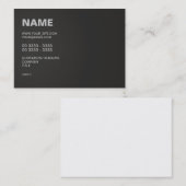 モダンの黒 名刺 (正面/裏面)