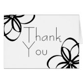 モダンの黒 + 白い花柄は4.25x5.5感謝していしています (正面横)