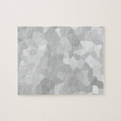 モダンの-灰色および白い多角形の形の抽象芸術 ジグソーパズル (横)