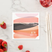 モダンはっきりしたとエギー・コー結婚ルの スタンダードカクテルナプキン (インサイチュ)