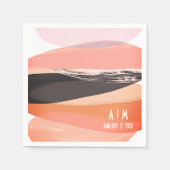 モダンはっきりしたとエギー・コー結婚ルの スタンダードカクテルナプキン (正面)