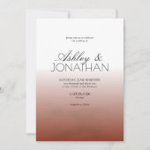 モダンはっきりしたとミニマ結婚リストのRed All-in-One 招待状 (正面)