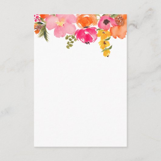 モダンはっきりしたのQRを望む結婚野花 エンクロージャーカード (裏面)