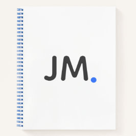 モダンはっきりしたイニシャル |印象的なステートメントおもしろい青 ノートブック
