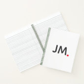 モダンはっきりしたイニシャル |印象的なステートメントおもしろい青 ノートブック (内部)