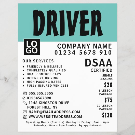 モダンはっきりしたインストラクター広告 チラシ (正面)